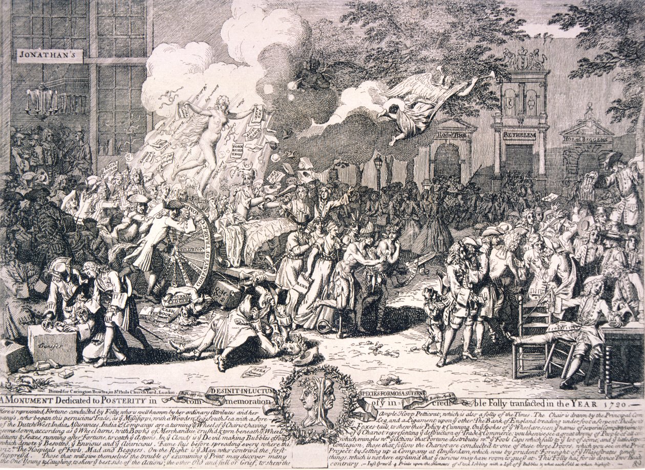 Een monument gewijd aan het nageslacht ter herdenking van de ongelooflijke dwaasheid uitgevoerd in 1720 door Bernard Baron