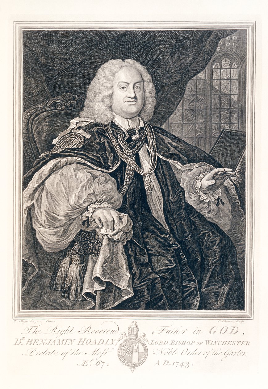Portret van Dr. Benjamin Hoadly, Lord Bishop van Winchester, 1743 door Bernard Baron