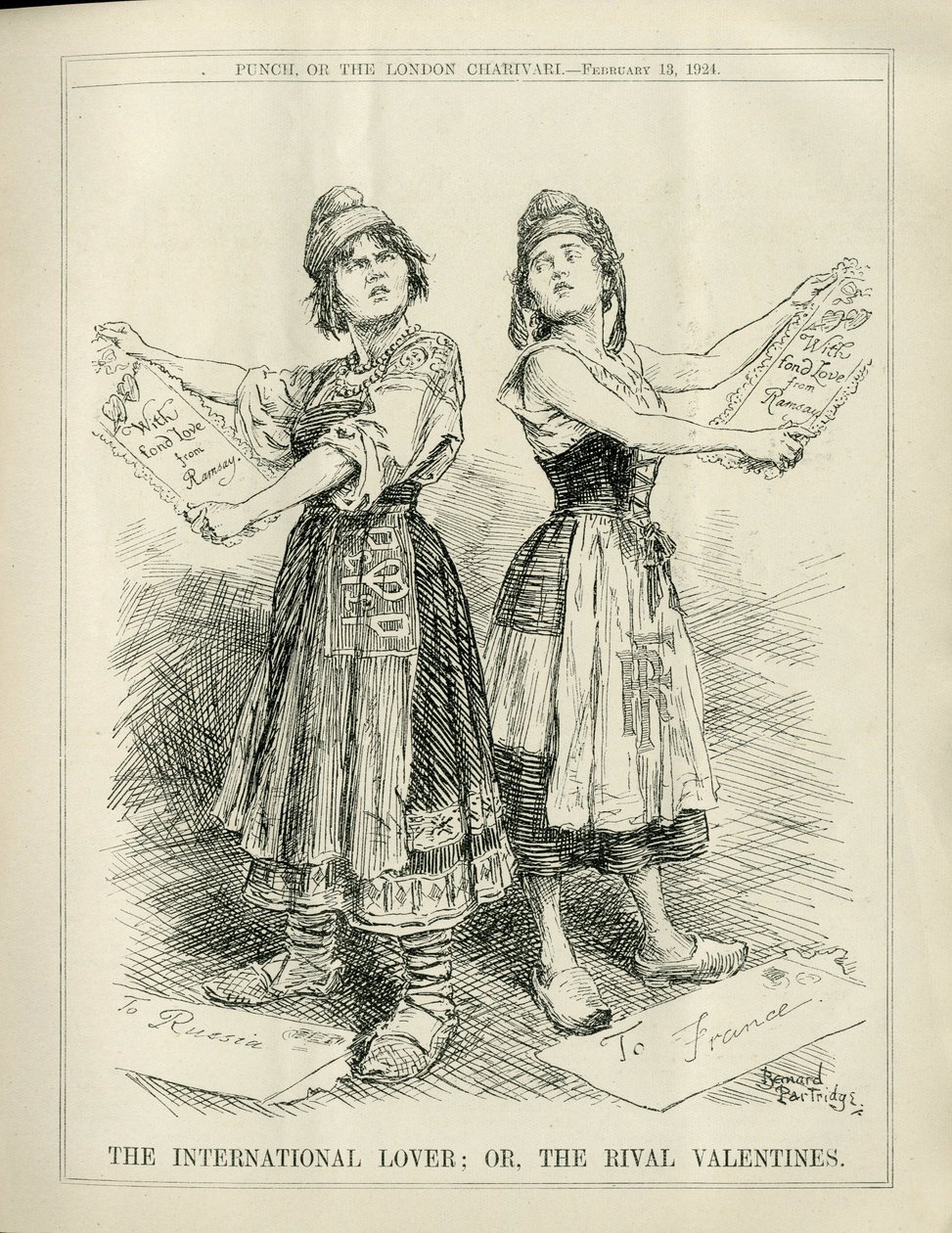 Illustratie van Bernard Partridge (1861-1945) in Punch door Bernard John Partridge