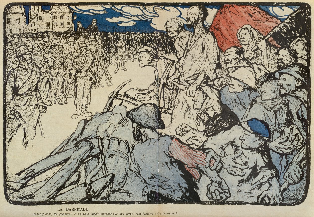 De barricade, illustratie uit 