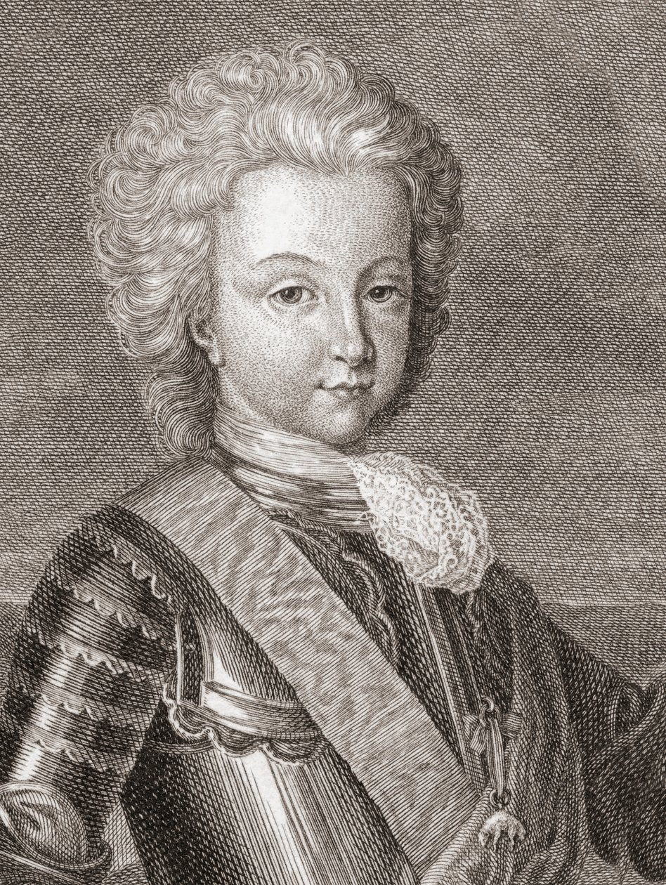 Koning Luis I van Spanje als Prins van Asturië door Bernard Picart