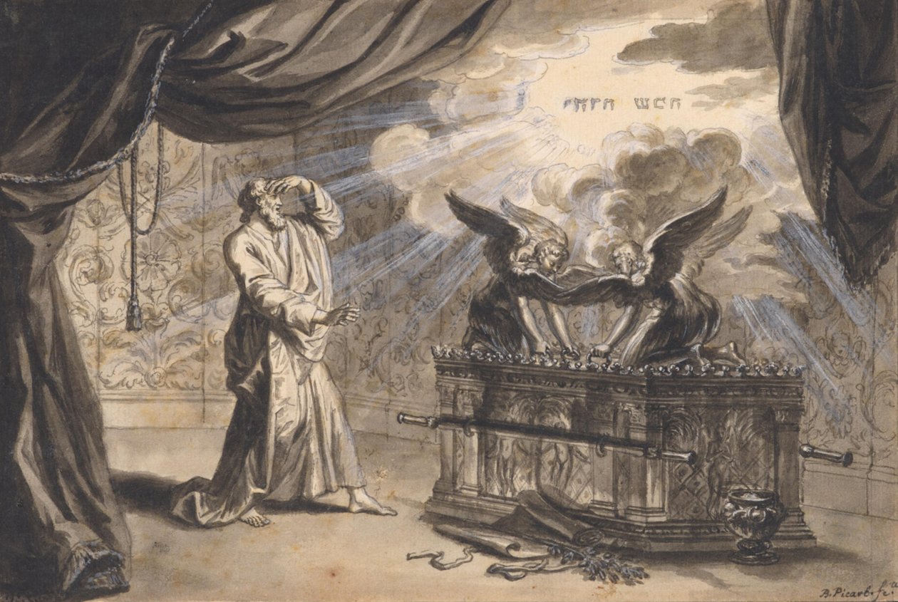 Mozes bij de Ark des Verbonds door Bernard Picart