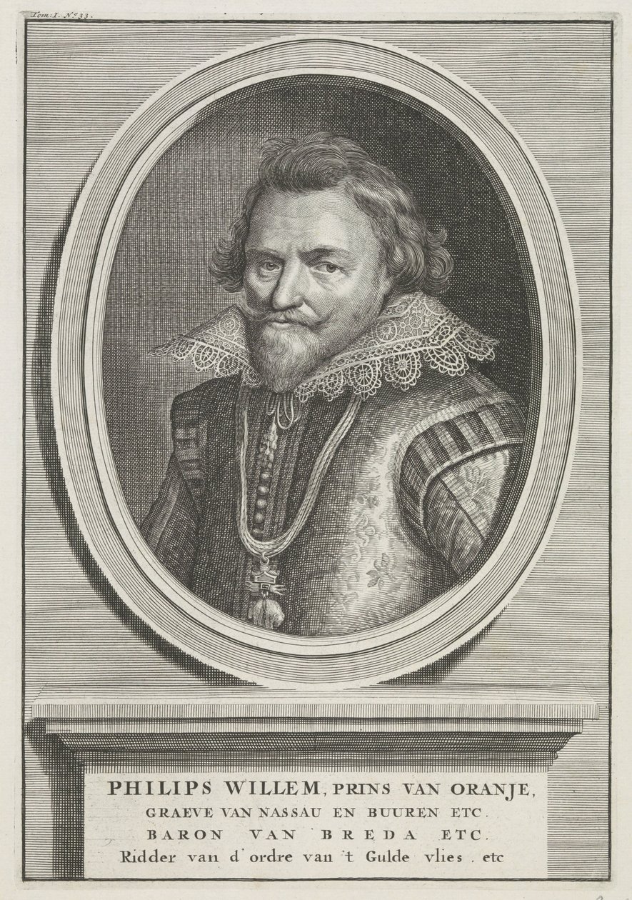 Portret van Filips Willem, prins van Oranje door Bernard Picart