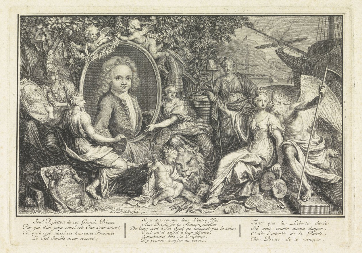 Portret van Willem IV, prins van Oranje-Nassau door Bernard Picart