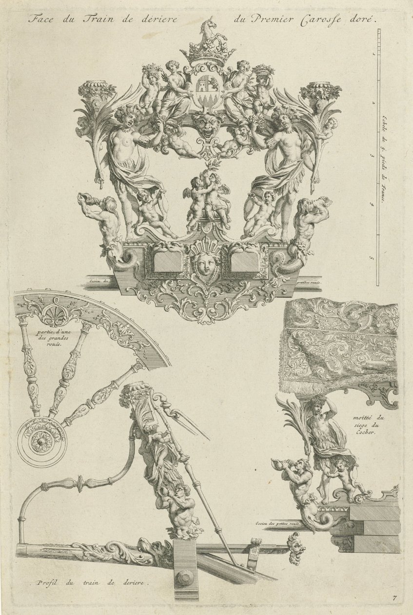 Staatskoets van de hertog van Ossuna, 1713 door Bernard Picart