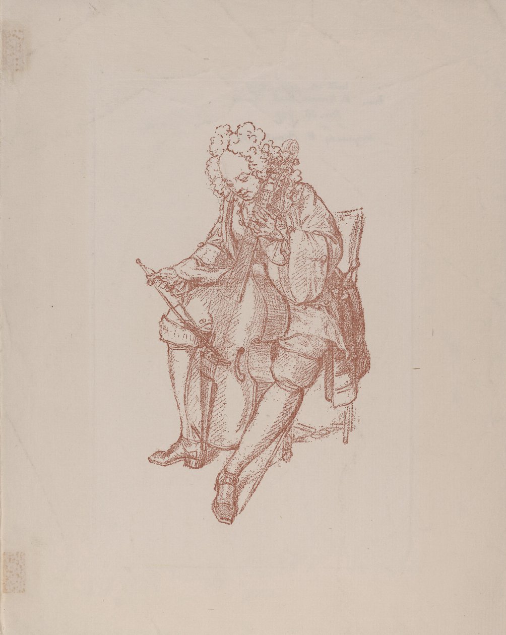 De basvioolspeler, 1707 door Bernard Picart