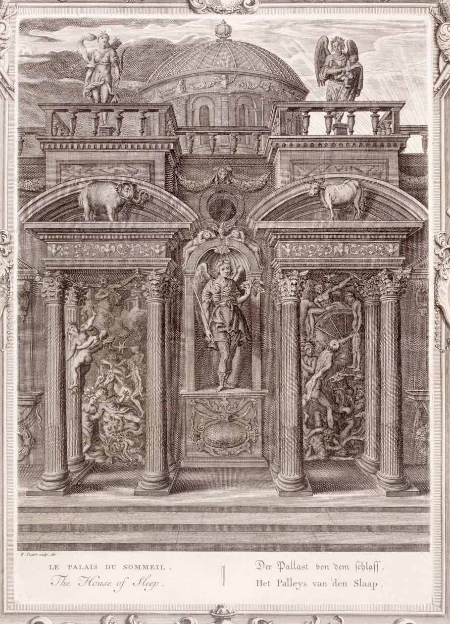 Het Huis van de Slaap, 1731 door Bernard Picart