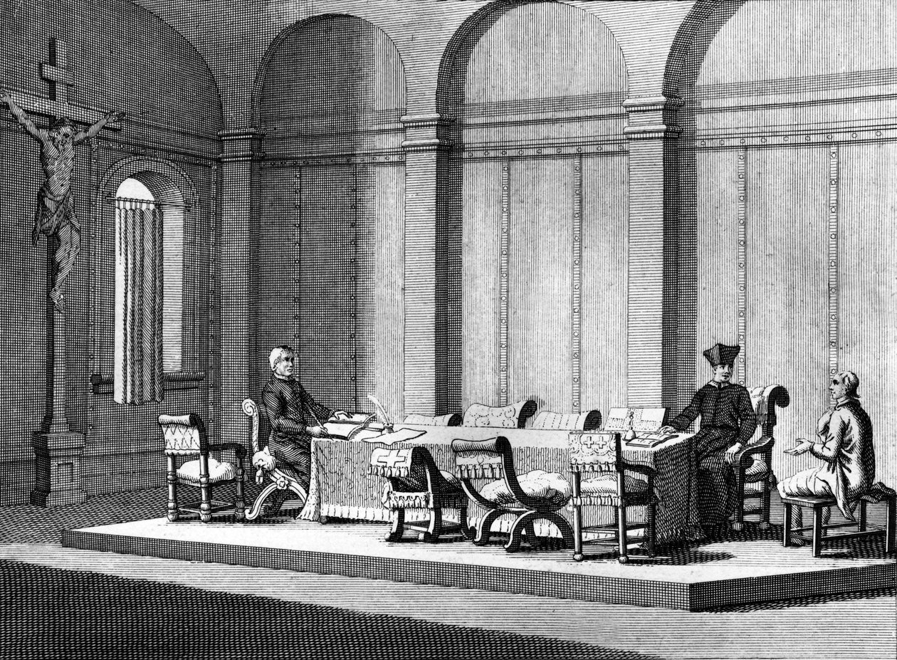 De Kamer van de Romeinse Inquisitie door Bernard Picart