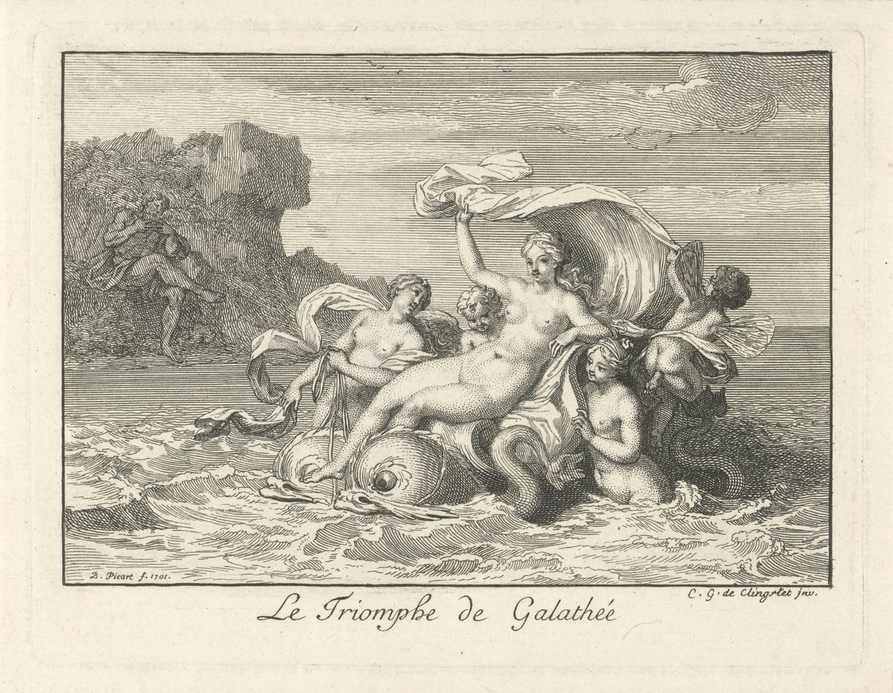 Triomf van Galatea door Bernard Picart