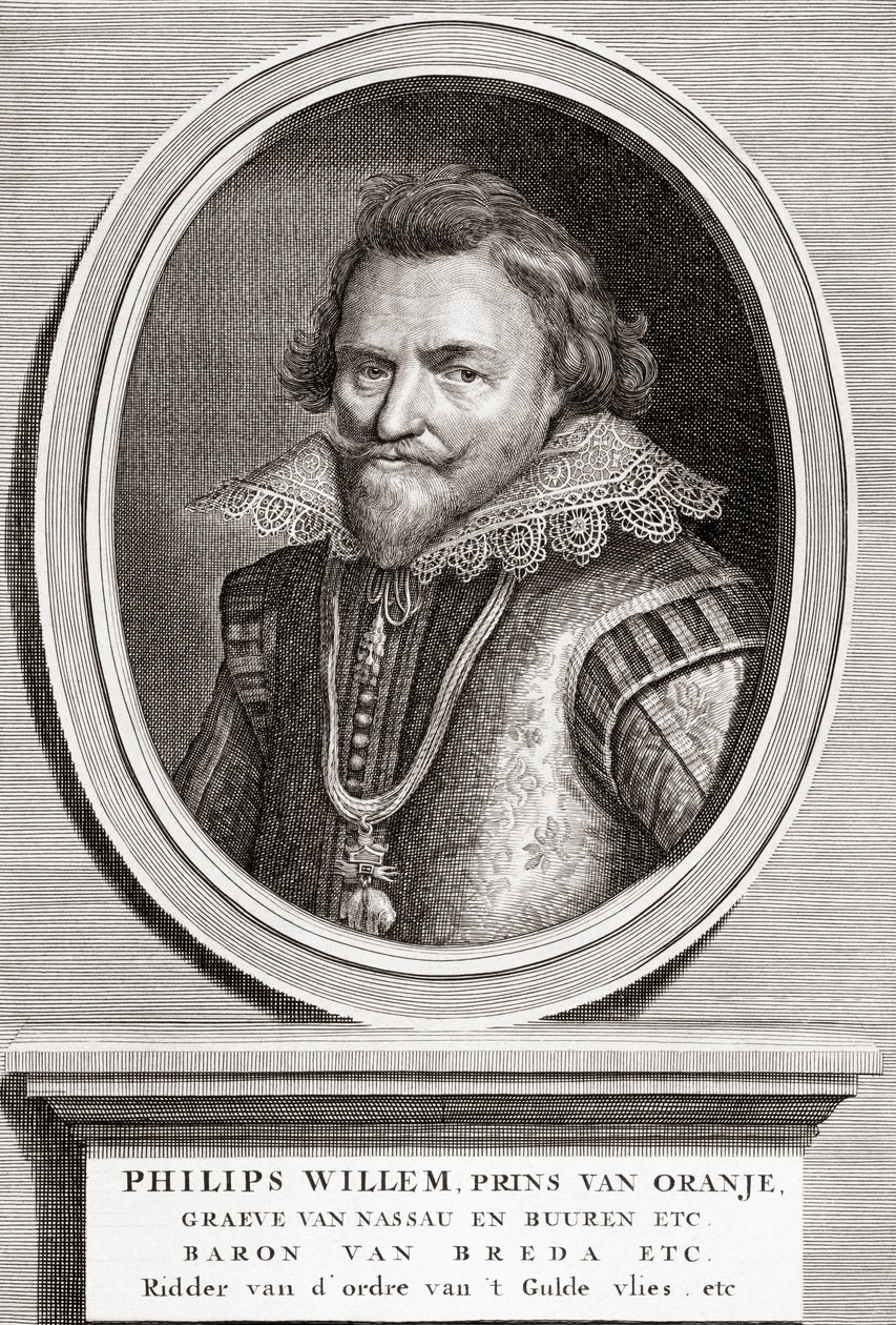 Portret van Filips Willem, Prins van Oranje (1554-1618) door Bernard Picart