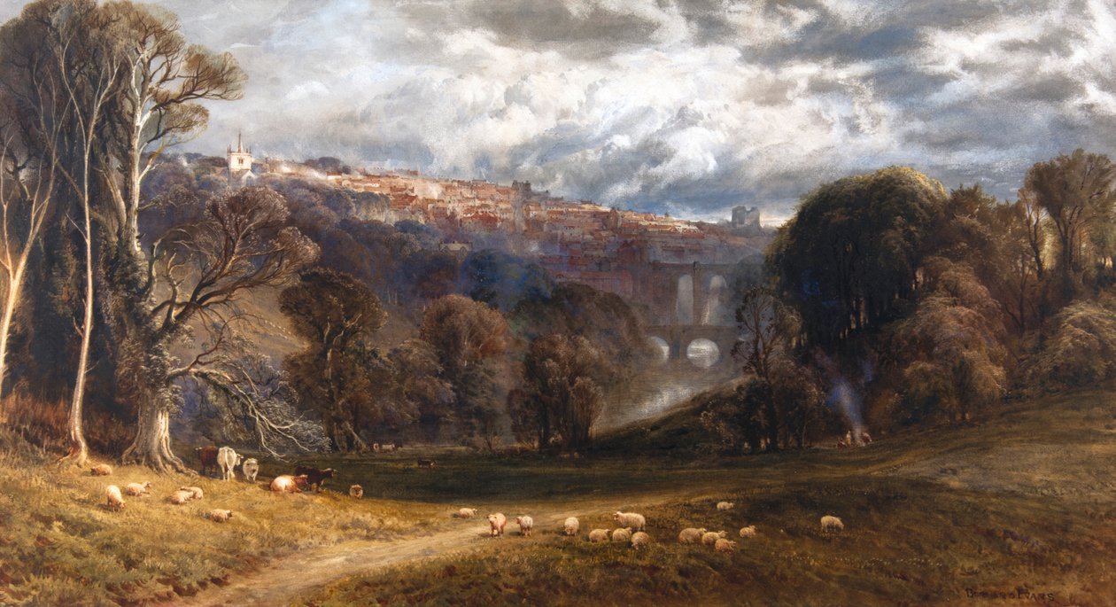Een Uitzicht op Knaresborough door Bernard Walter Evans