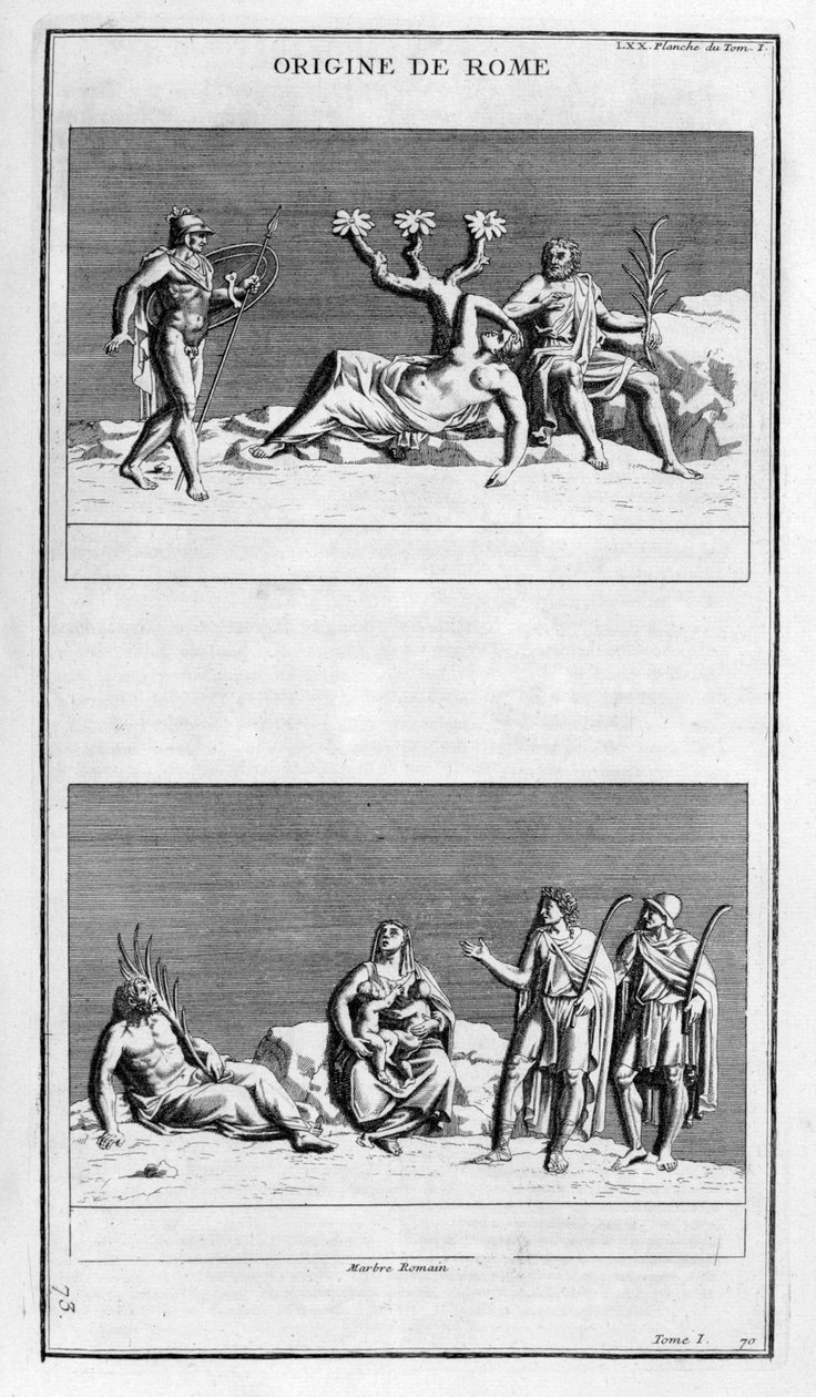 De oorsprong van Rome, 1757 door Bernard de Montfaucon