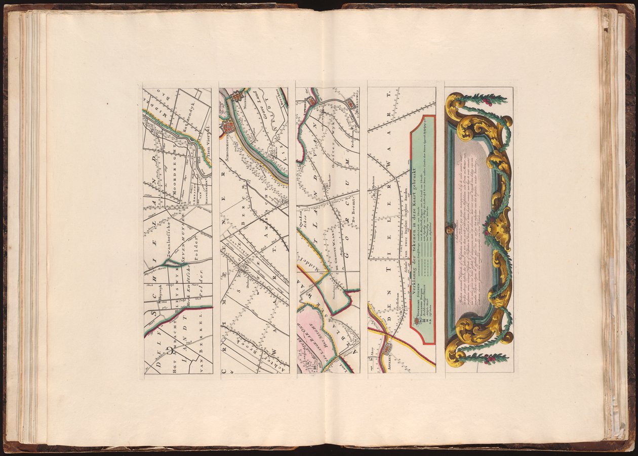 Nieuwe kaart van het land van Utrecht volgens de orde van de Ed. Mog. Heeren Staten ... laten meten en in kaart brengen, door Bernard du Roy, ingenieur; G. Hoet del. ornam.; T. Doesburgh sculps door Bernard de Roĳ