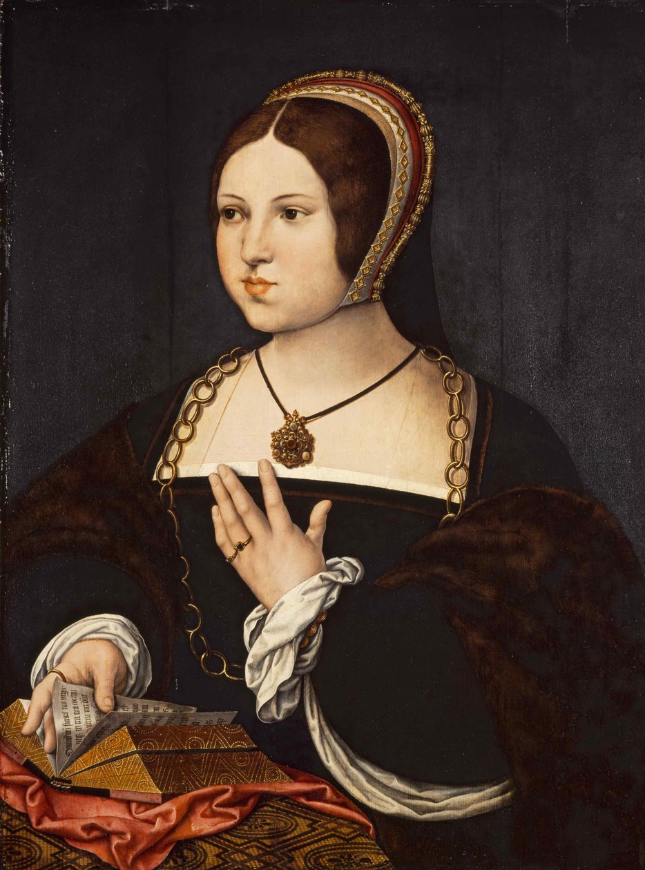 Portret van Marie Haneton, ca. 1518 door Bernard van Orley
