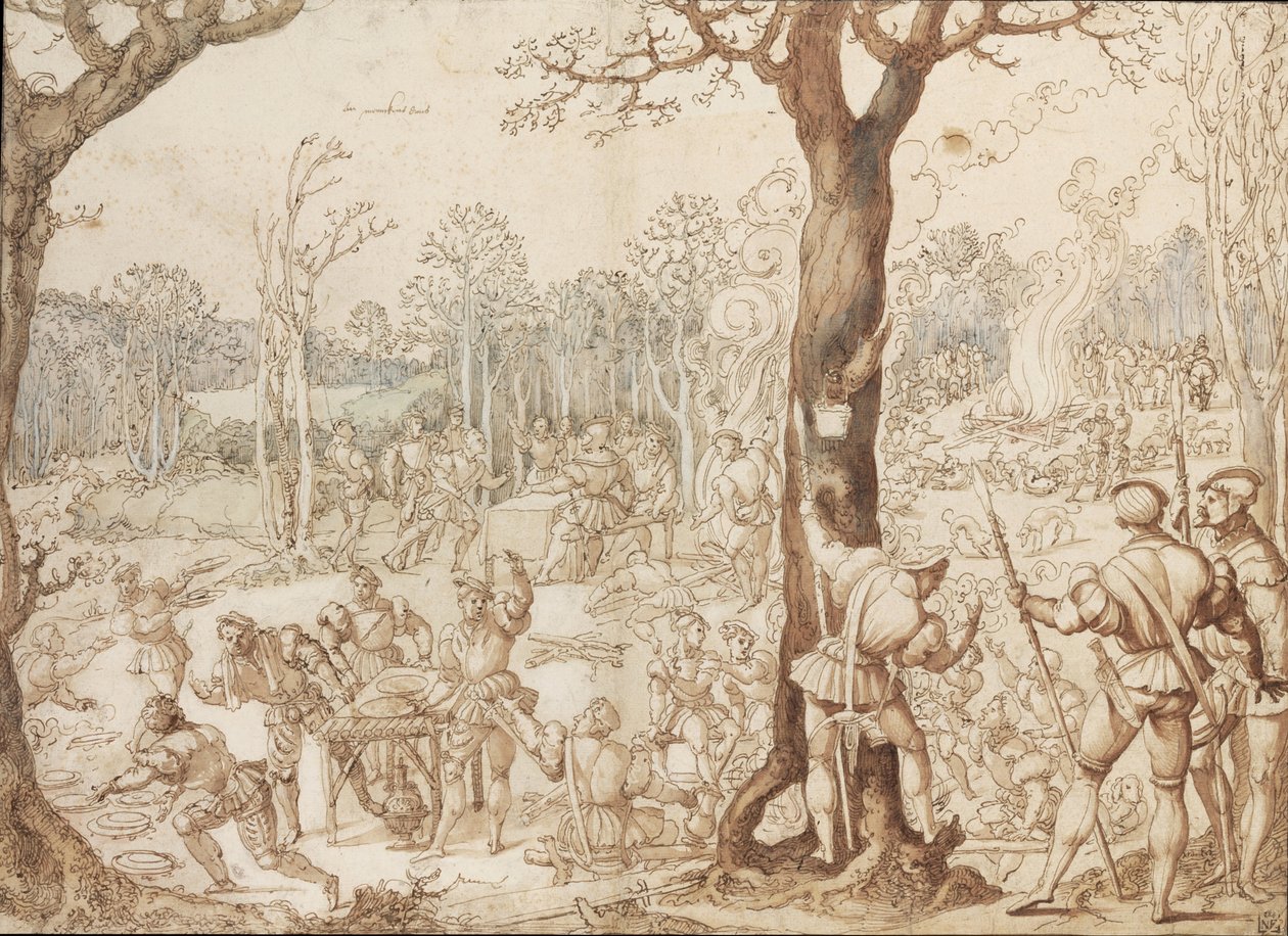 Het verdelen van het wild, 1525-1535 door Bernard van Orley