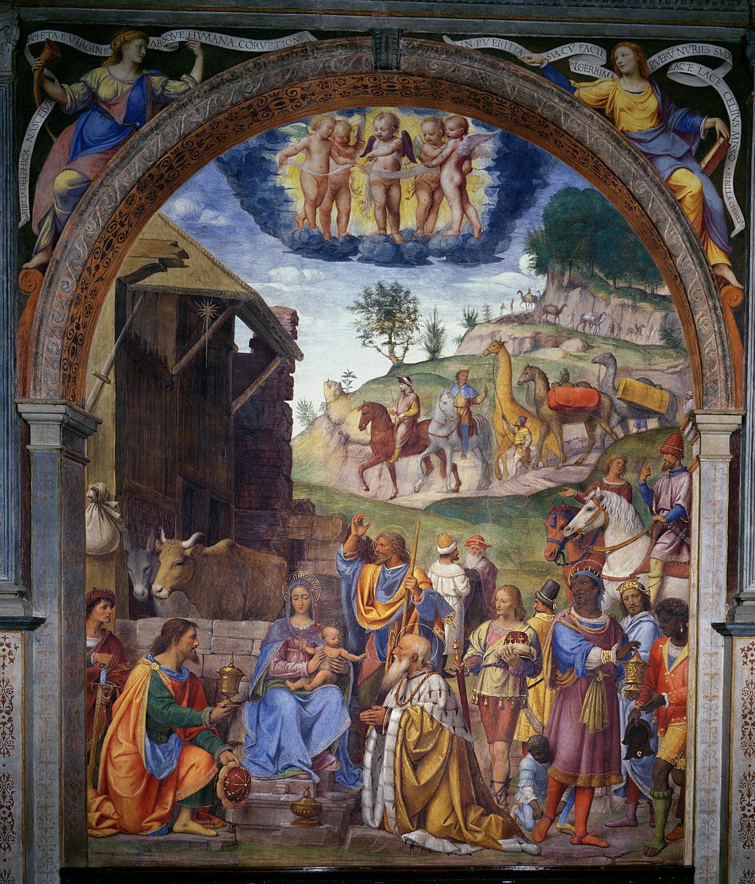 Aanbidding der Wijzen, 1525 door Bernardino Luini