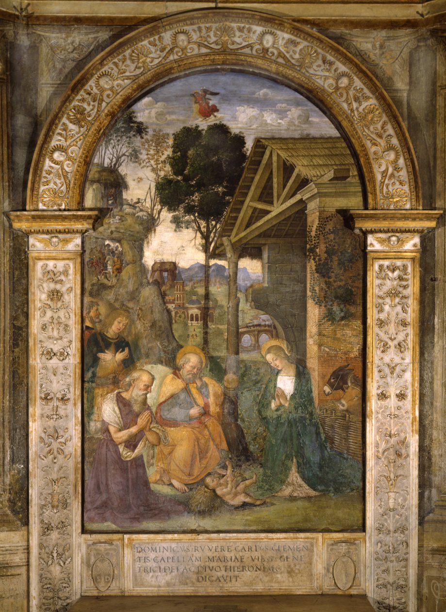 Aanbidding van het Kind, c.1490 door Bernardino di Betto Pinturicchio