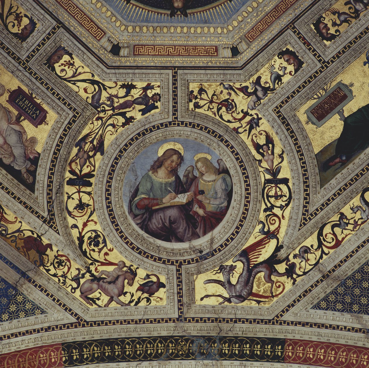 Gewelf van het Presbytery, Santa Maria del Popolo, Rome, ca. 1484-92 door Bernardino di Betto Pinturicchio