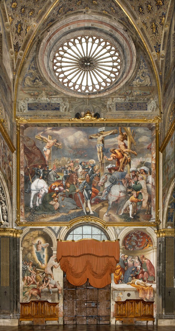 Counterfaccata, IL Pordenone, Kruisiging 1520-21, Afzetting 1522, Bernardino Gatti, Opstanding 1529 door Bernardino Gatti