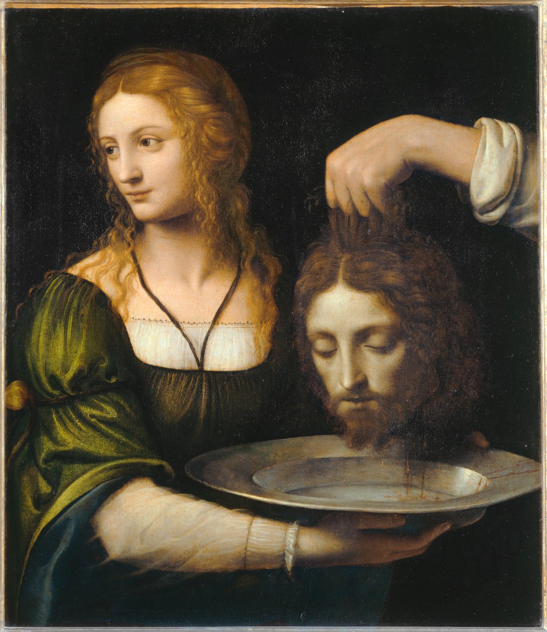 Salome ontvangt het hoofd van Johannes de Doper ... door Bernardino (attr. to) Luini