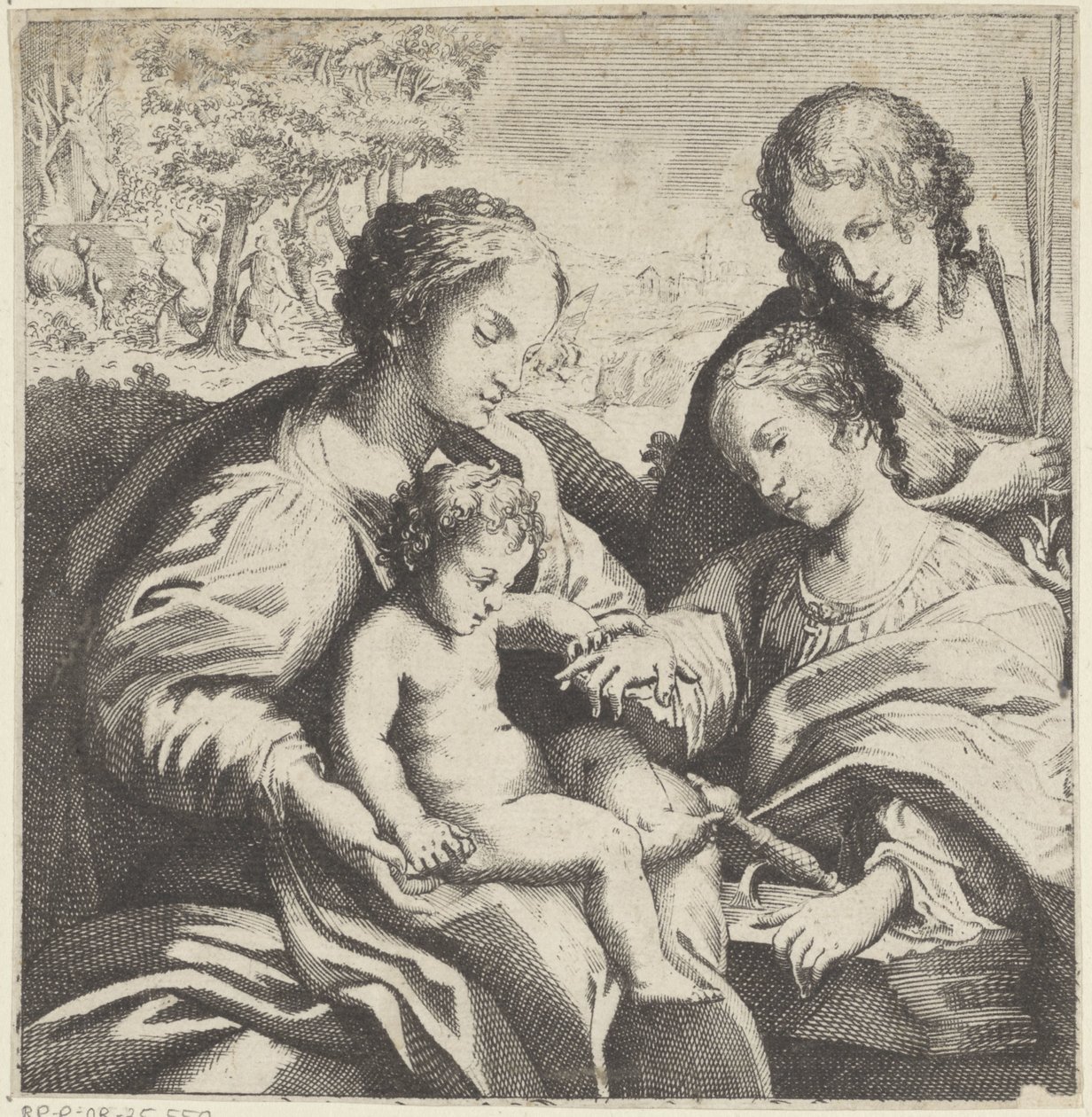 Het mystieke huwelijk van de heilige Catharina door Bernardino Capitelli