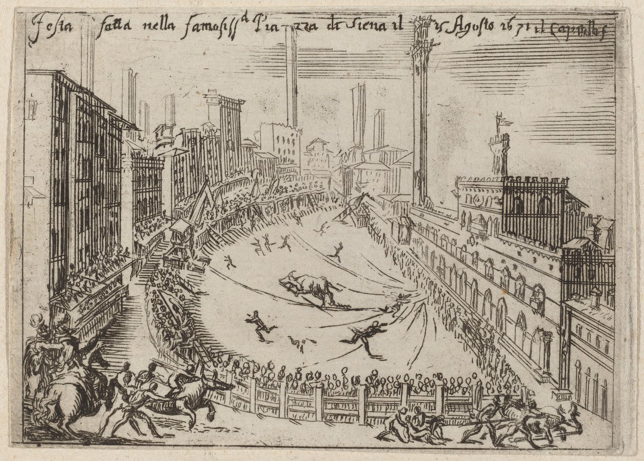 Het plein, Siena door Bernardino Capitelli