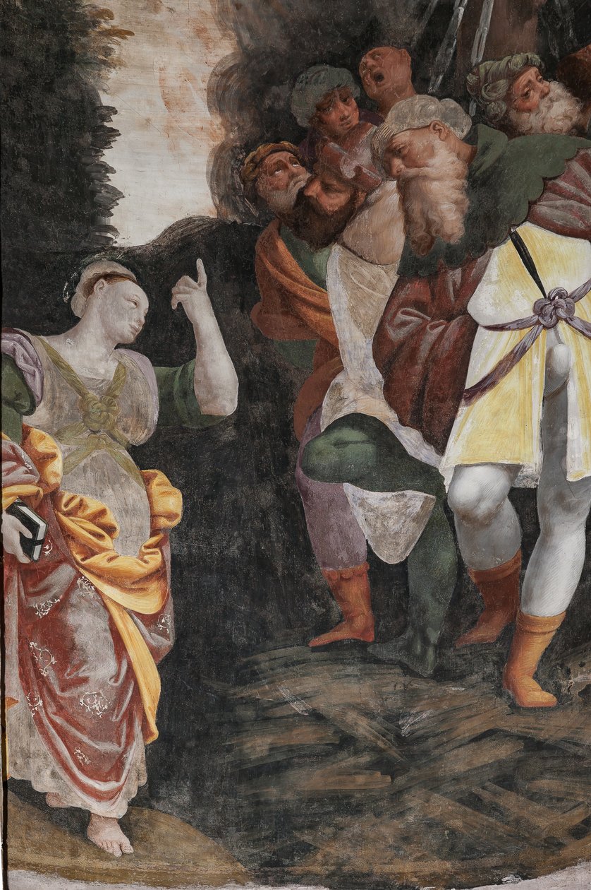 Detail van Het Martelaarschap van Sint-Catharina door Bernardino Lanino