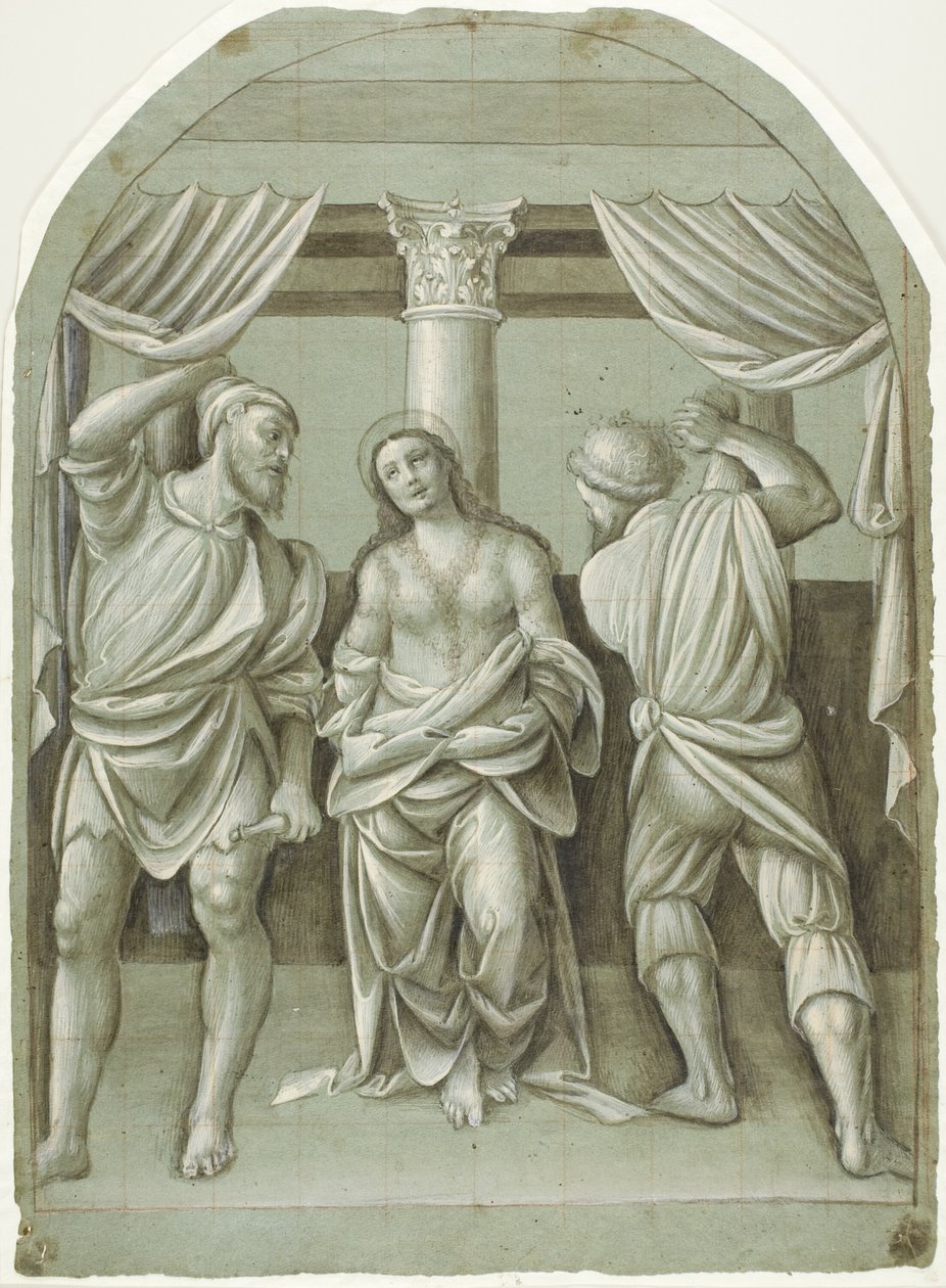 De geseling van de heilige Catharina door Bernardino Lanino