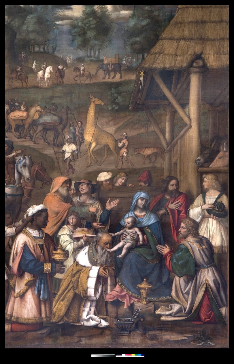 Aanbidding der Wijzen, 1513 door Bernardino Luini