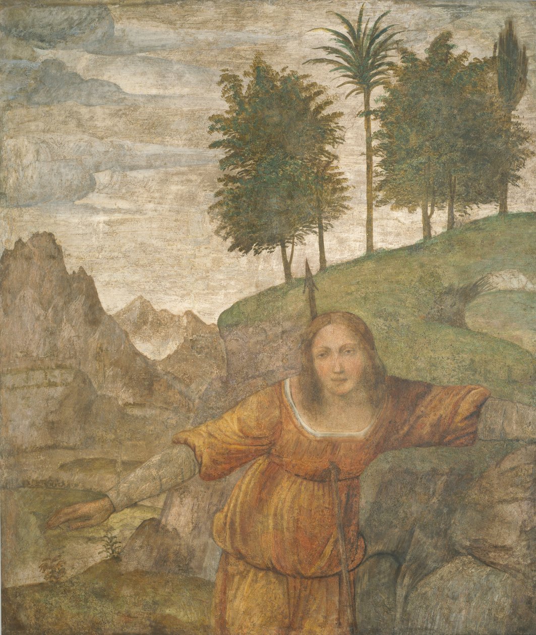 Procris doorboord door de speer van Cephalus door Bernardino Luini