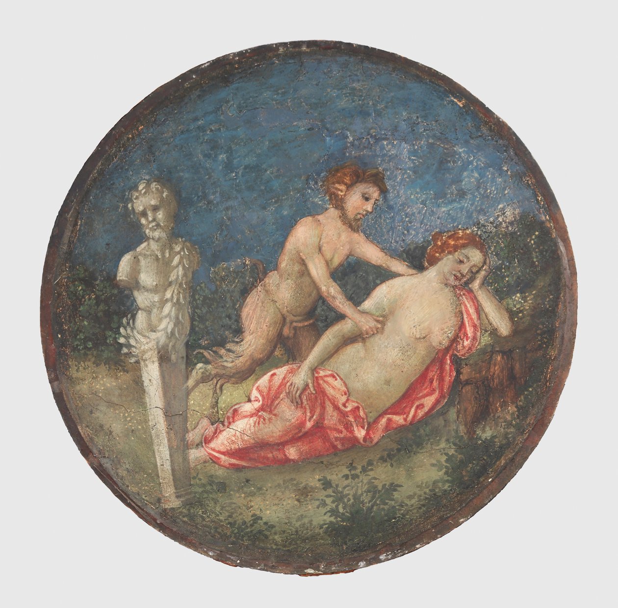 Jupiter en Antiope, ca. 1509 door Bernardino Pinturicchio