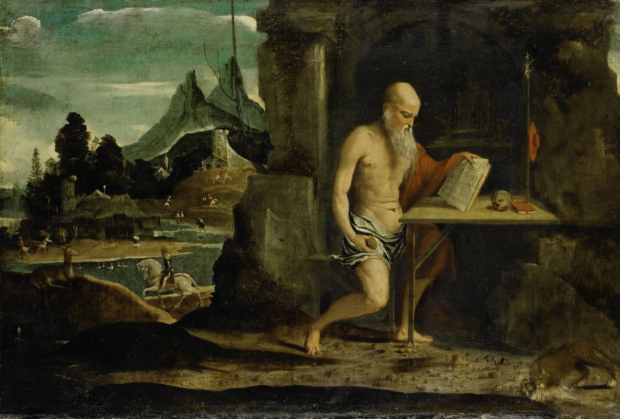 Sint Hiëronymus door Bernardino da Brescia (attributed to)