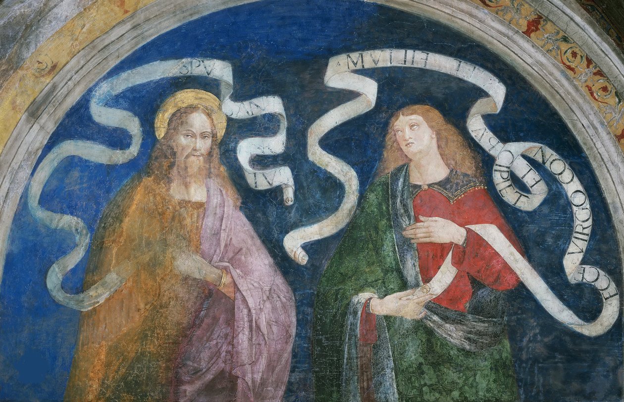 Andreas de Apostel en de profeet Jesaja door Bernardino di Betto (workshop of) Pinturicchio