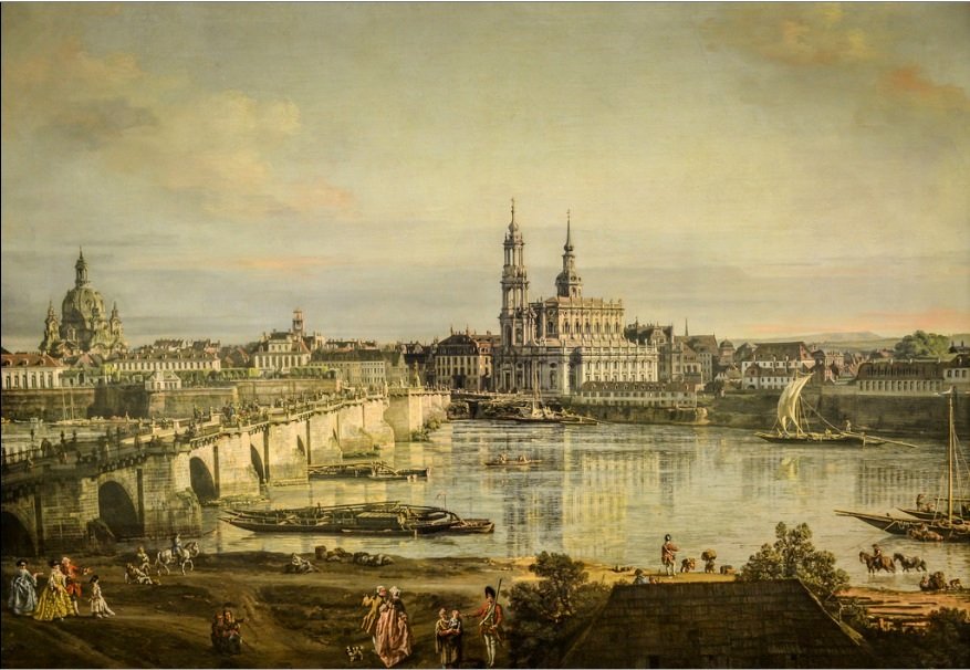 Oude stad van Dresden door Bernardo Bellotto