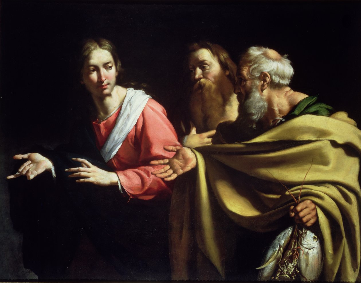 De Roeping van St. Peter en St. Andrew door Bernardo Strozzi