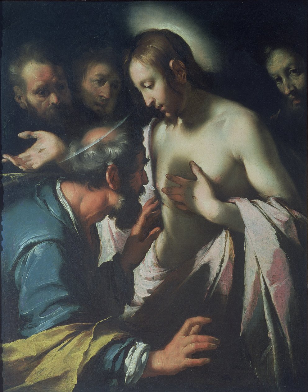 De Ongeloof van St. Thomas door Bernardo Strozzi