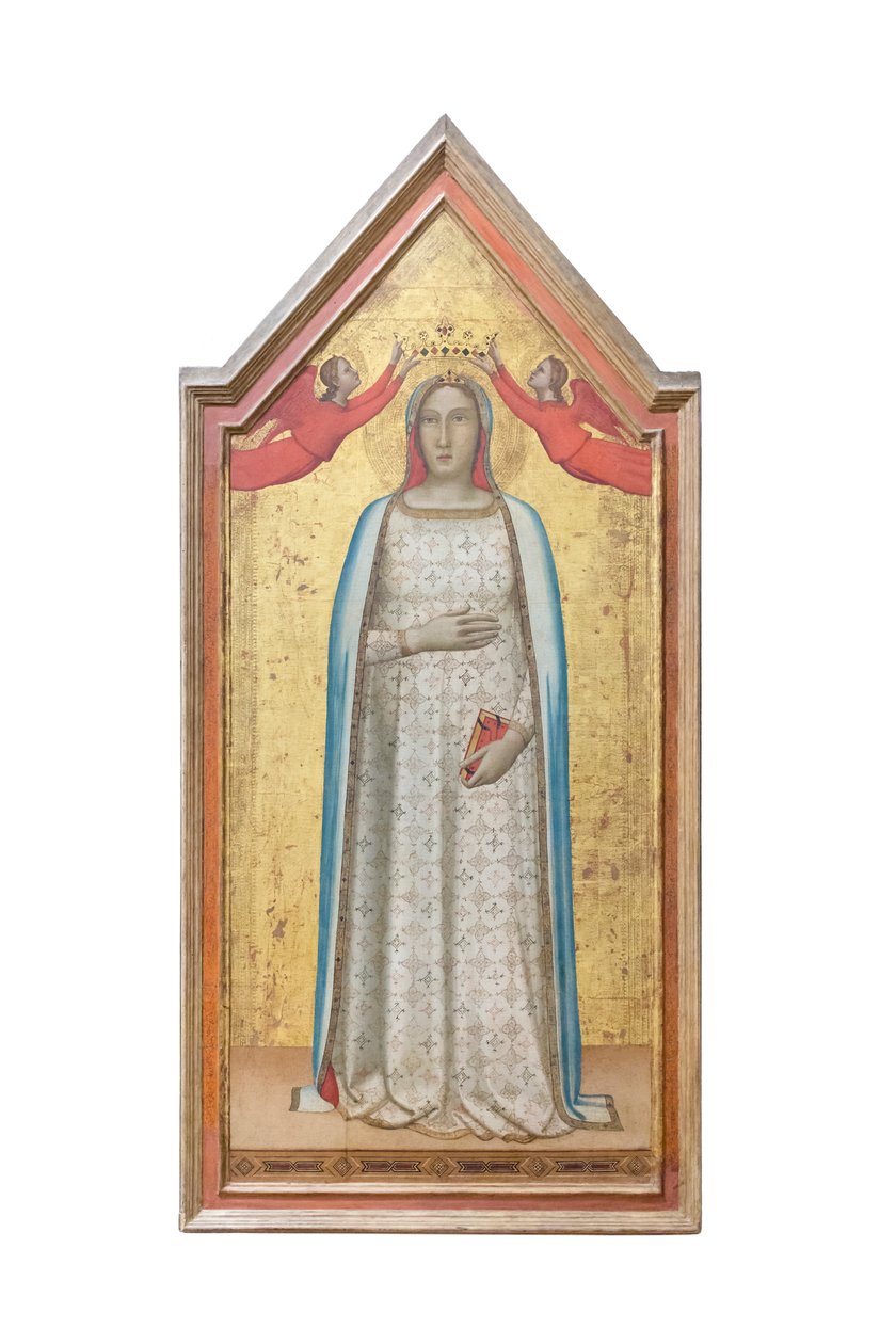 De "Madonna del parto" gekroond door engelen door Bernardo (workshop of) Daddi