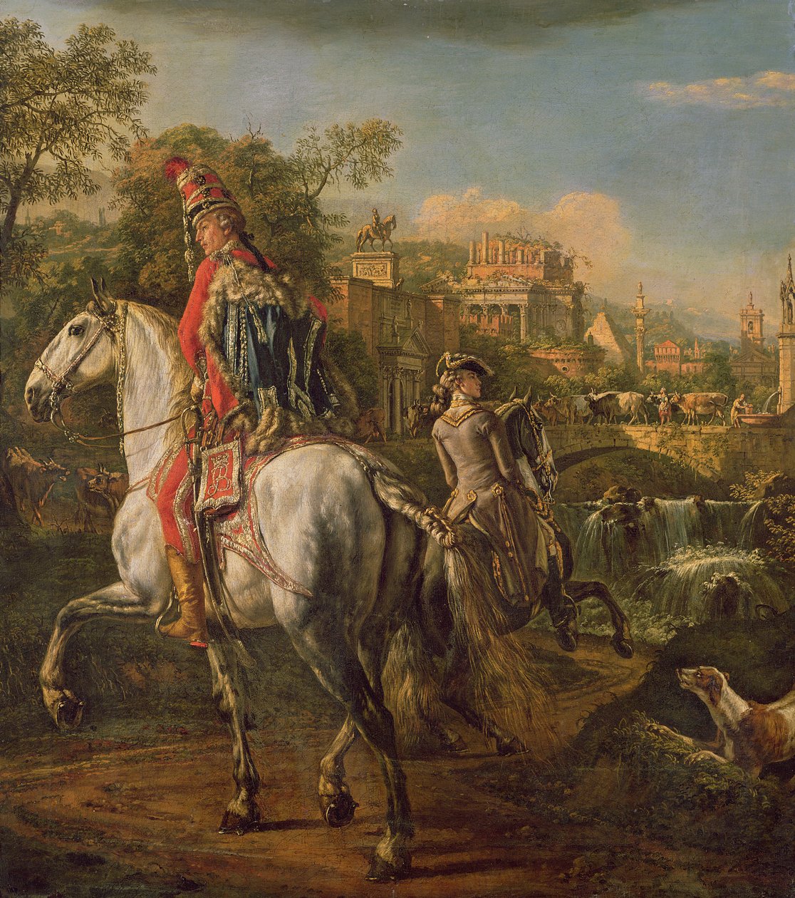Een huzaar te paard, 1773 door Bernardo Bellotto