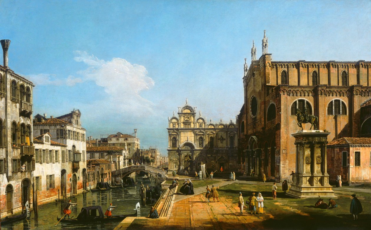 Het Campo di SS. Giovanni e Paolo, Venetië door Bernardo Bellotto