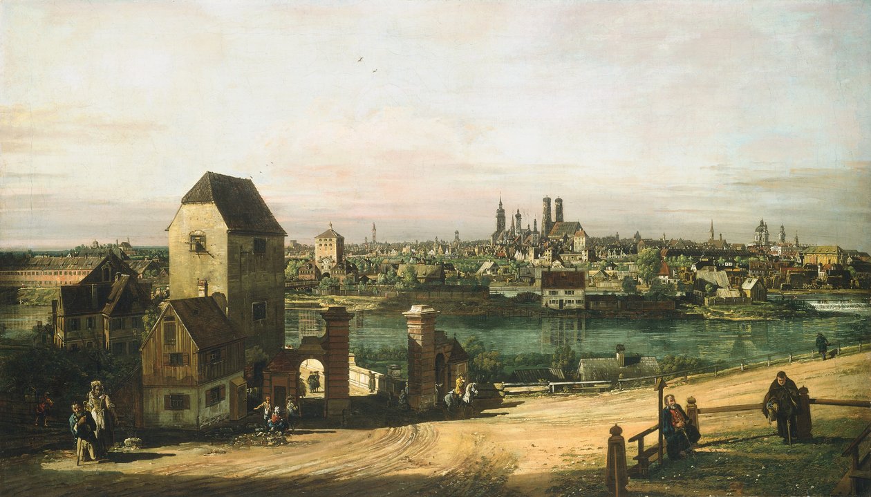 Uitzicht op München door Bernardo Bellotto and Workshop