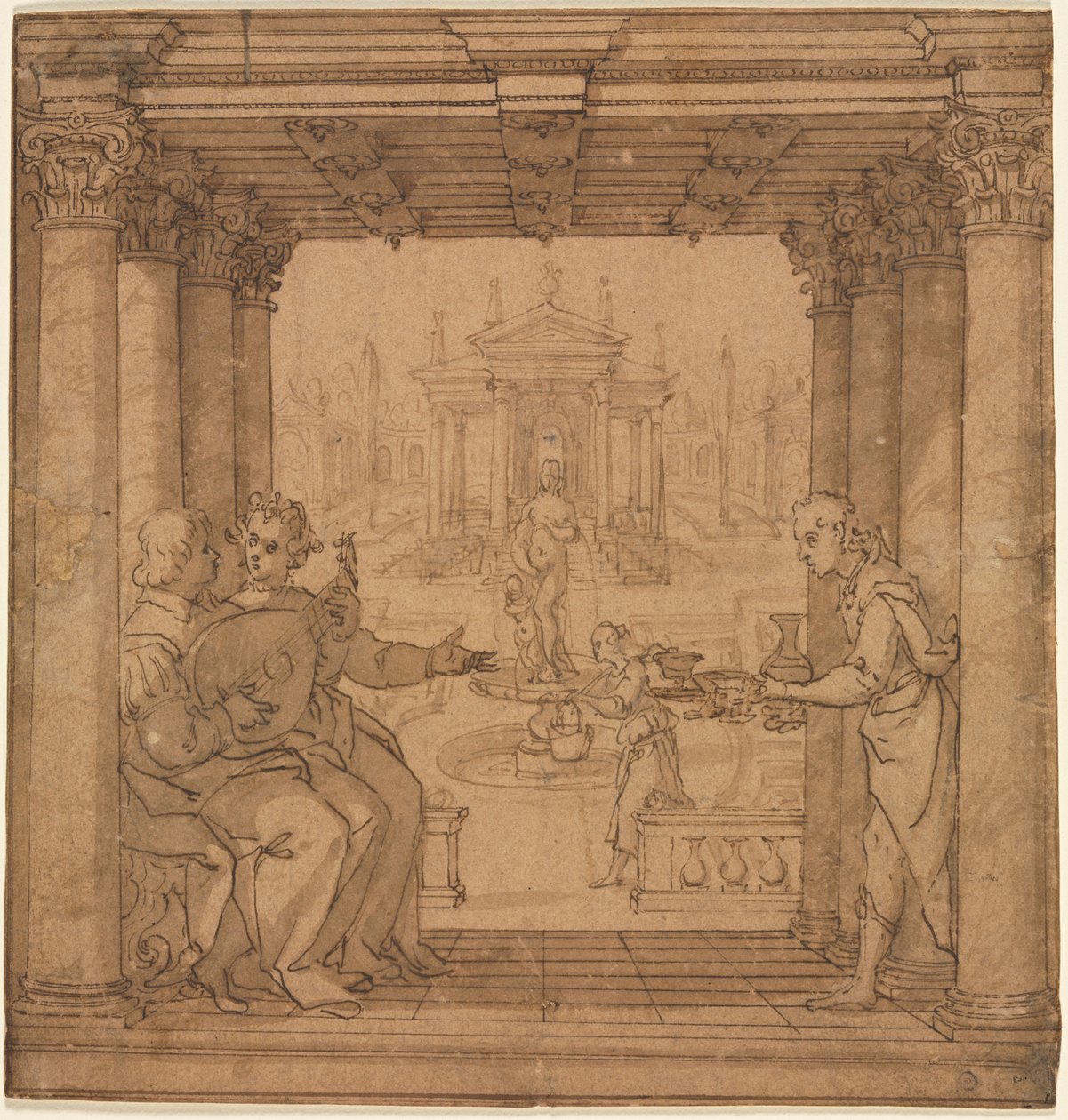 Illustratie uit Torquato Tassos Gerusalemme Liberata, 1586-1590 door Bernardo Castello