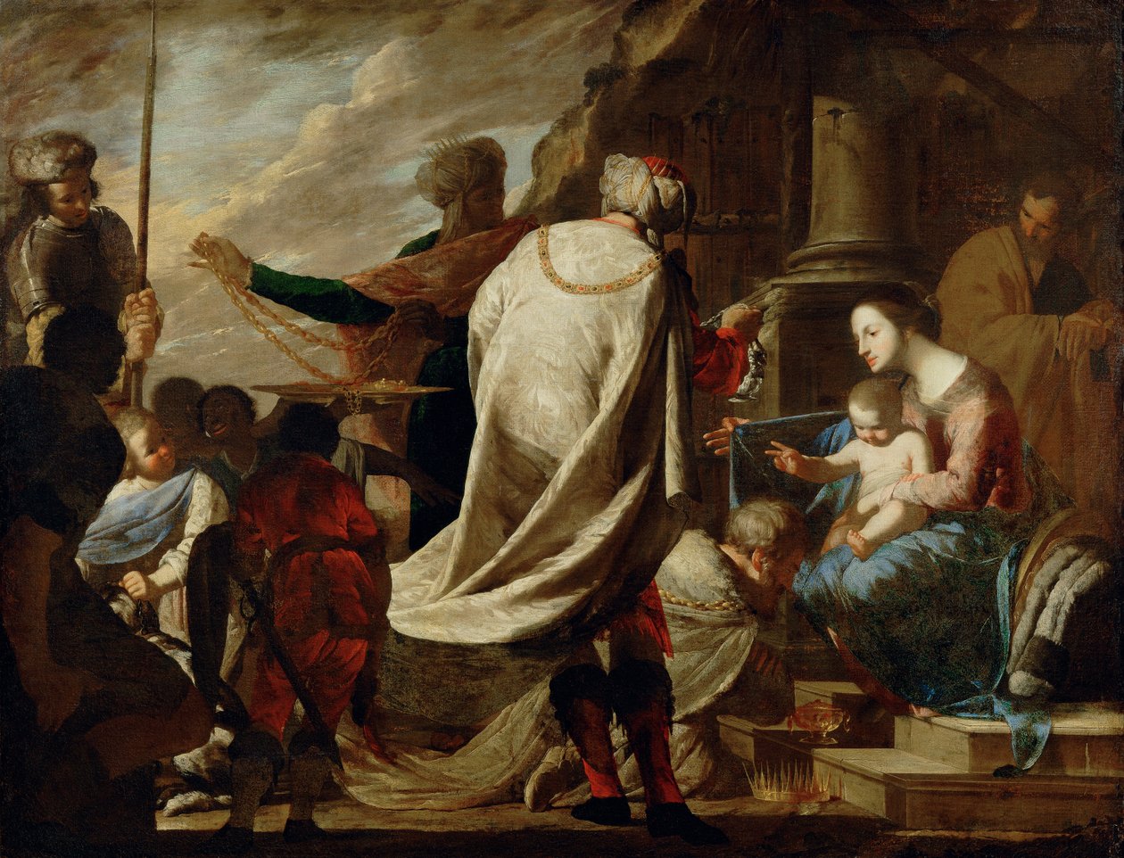 Aanbidding van de Wijzen door Bernardo Cavallino