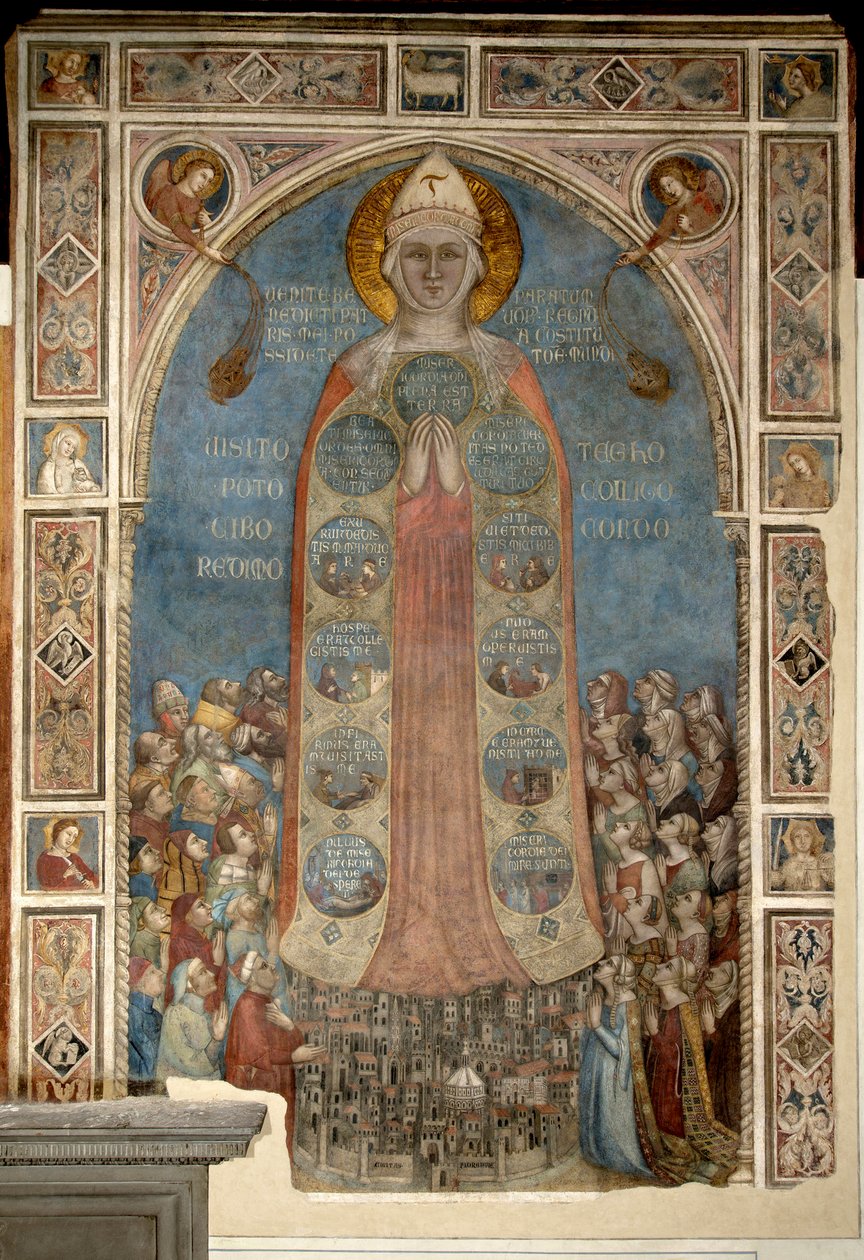 Madonna della Misericordia door Bernardo Daddi (1290-1350) door Bernardo Daddi