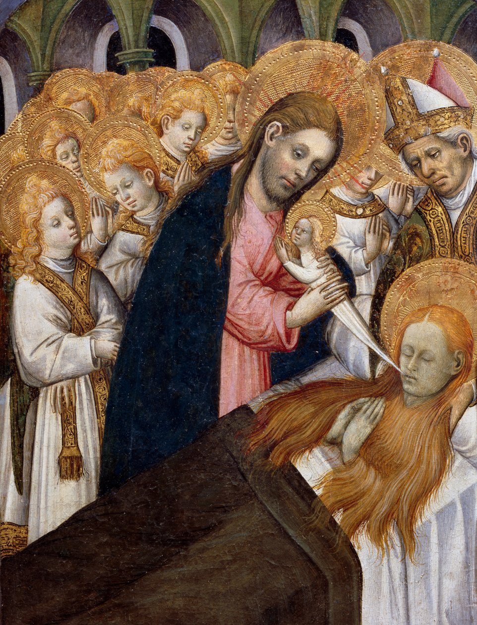 Dood van Maria Magdalena (detail) door Bernardo Martorell