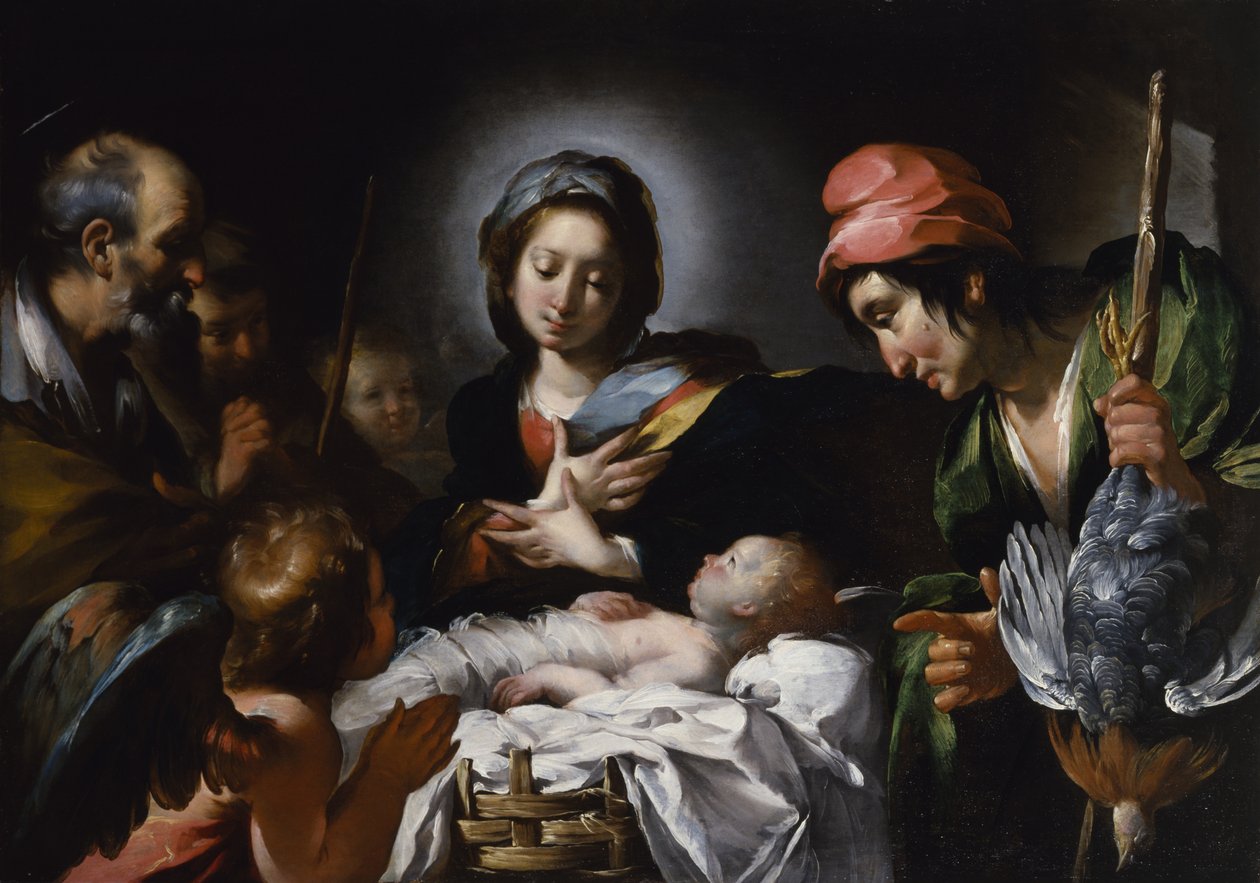 Aanbidding van de Herders door Bernardo Strozzi