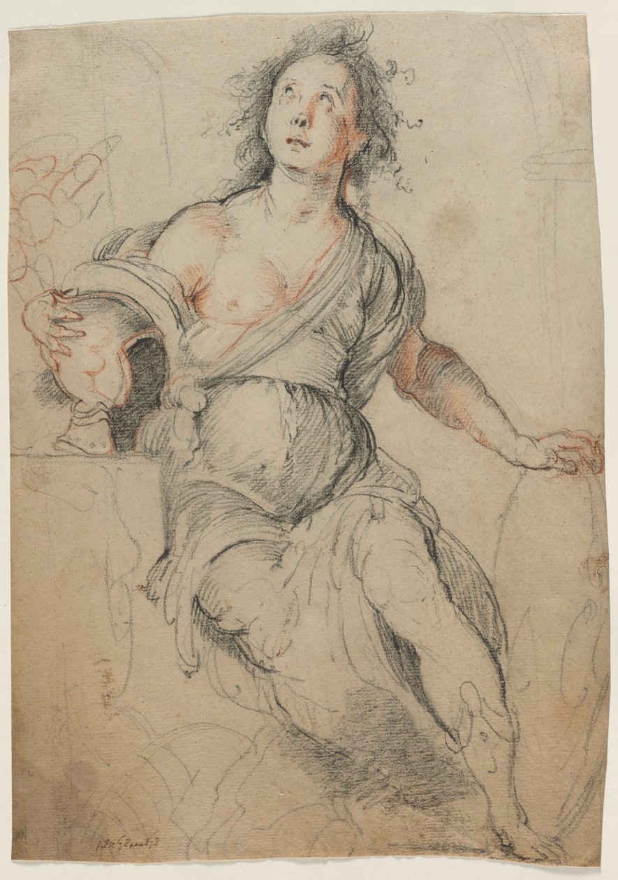 Allegorisch figuur, ca. 1635 door Bernardo Strozzi