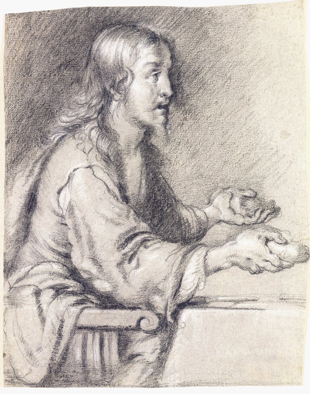 Christus bij Emmaus die het Brood Presenteert door Bernardo Strozzi