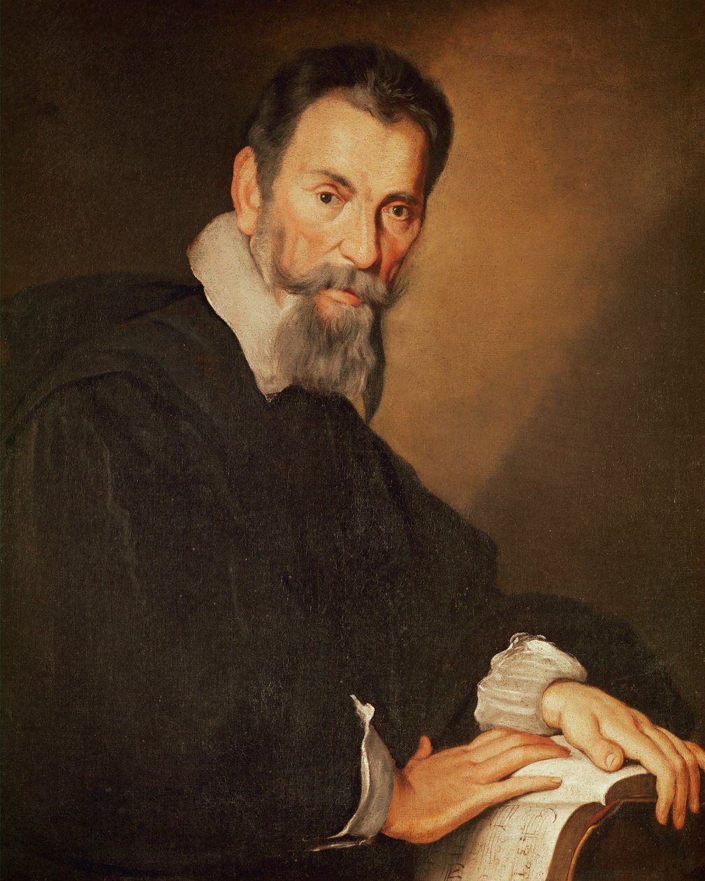 Claudio Monteverdi (olieverf op doek) door Bernardo Strozzi