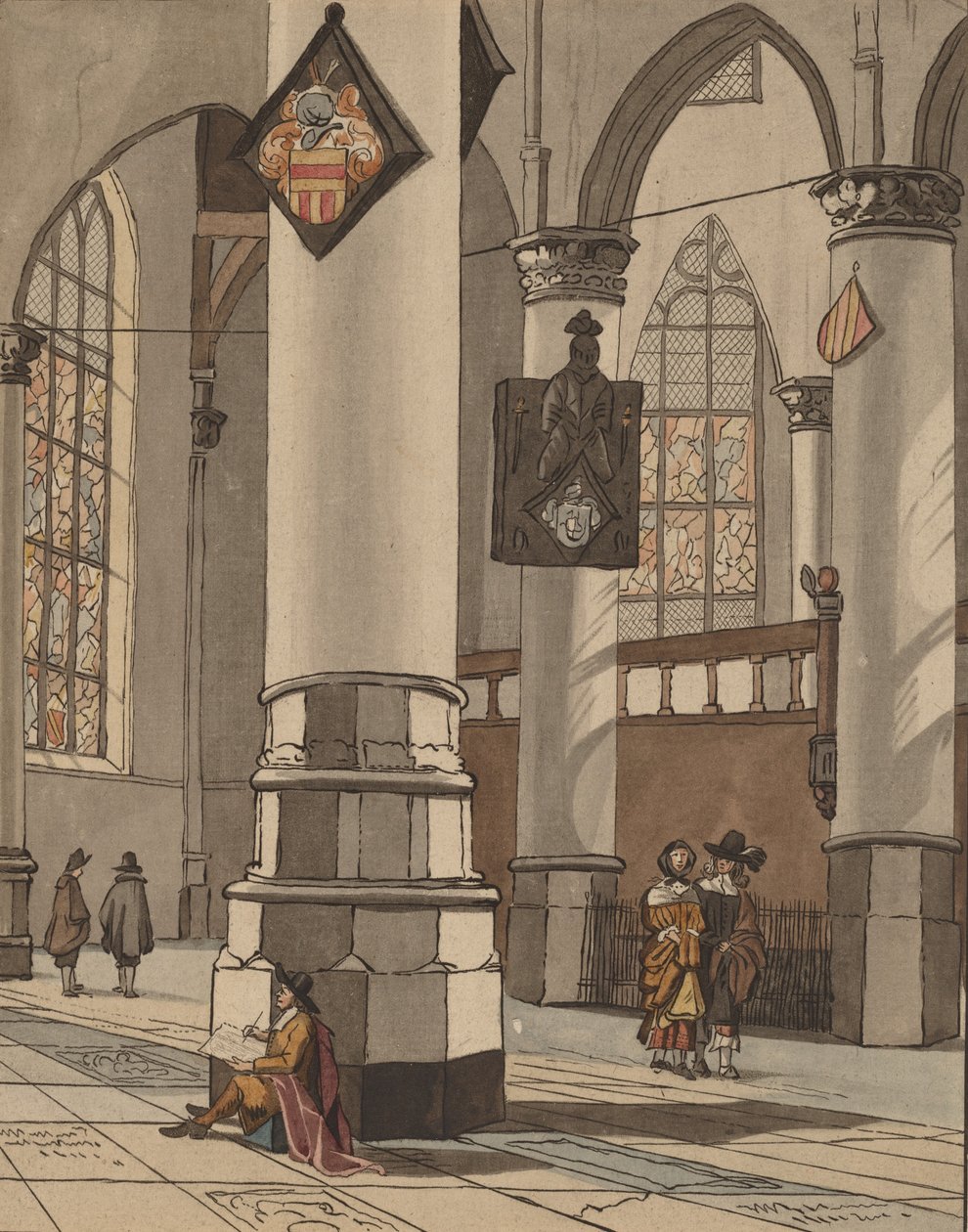Kerkinterieur door Bernhard Schreuder