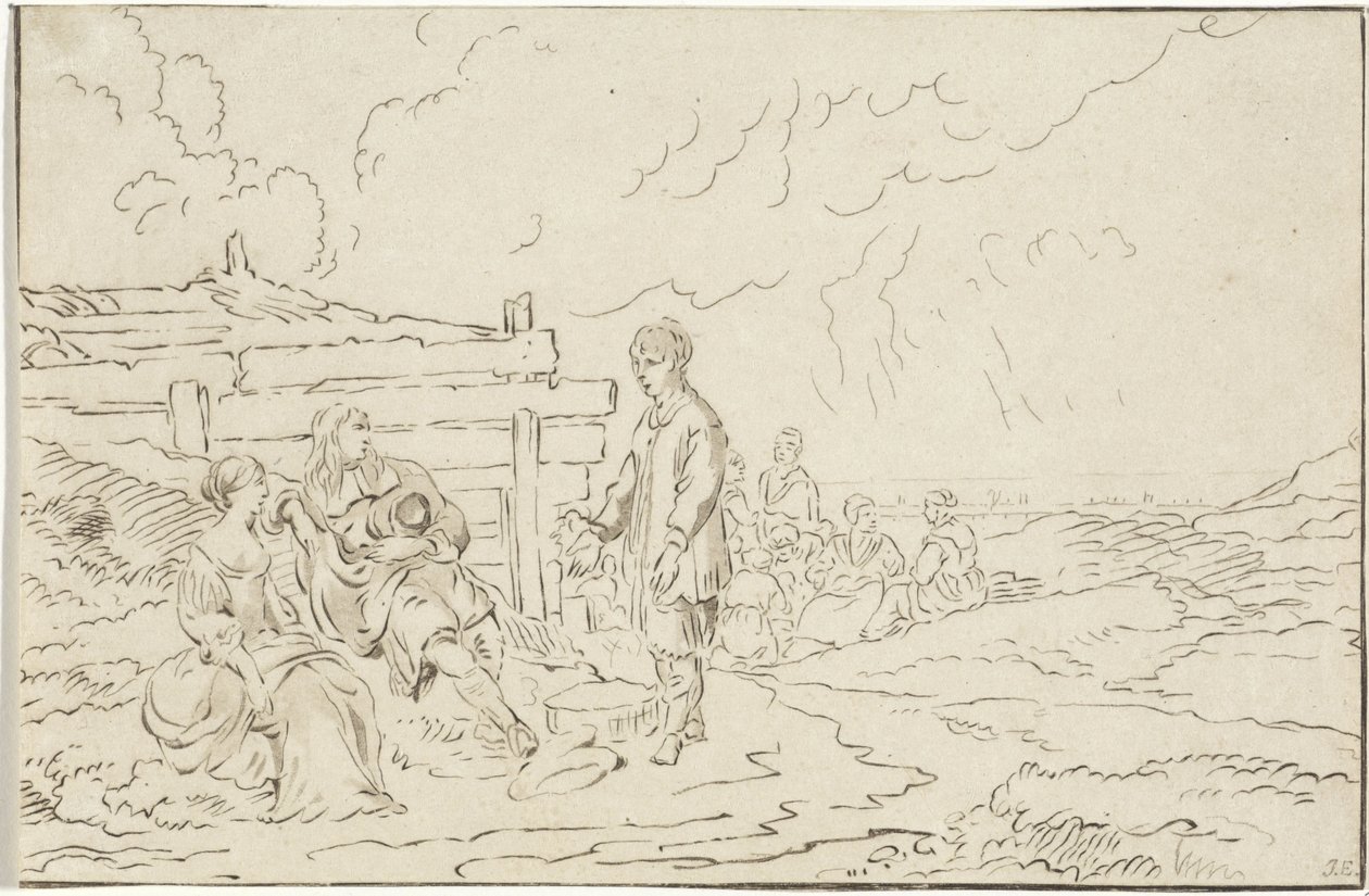 Gezelschap in de duinen door Bernhard Schreuder